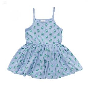 Oeuf - Ciel - Blue Dress with Green Chair Print